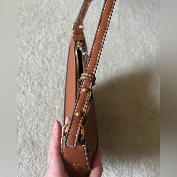 MANGO Brown Leather Shoulder Bag - Picture 3 of 5